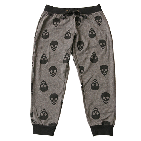 Jogger Capri Sweatpants - Charcoal/Black