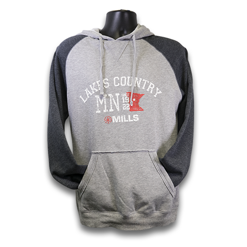 MAG "Lakes Country" Raglan Hoodie - Heathered Gray/Charcoal