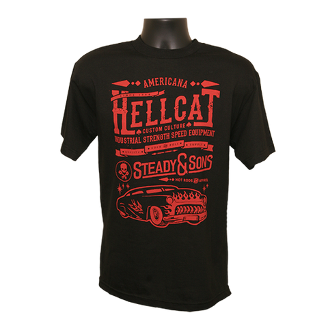 Hell Cat T-Shirt - Black/Red