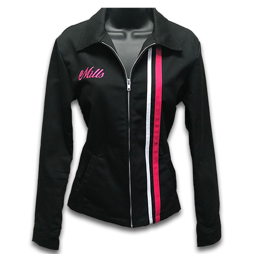 Mills Ladies Shop Jacket - Black/Pink/White