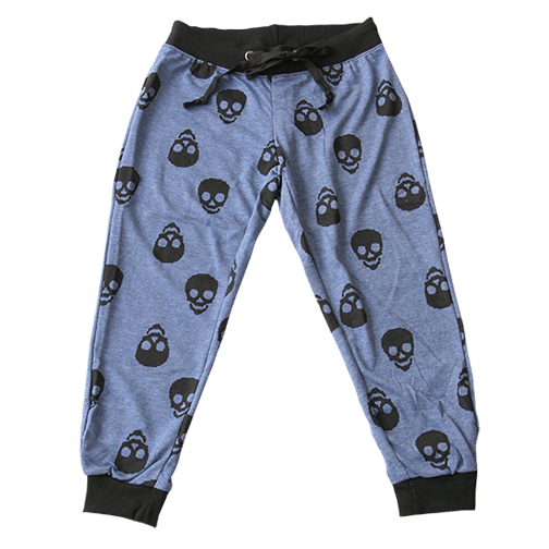 Jogger Capri Sweatpants - Blue/Black