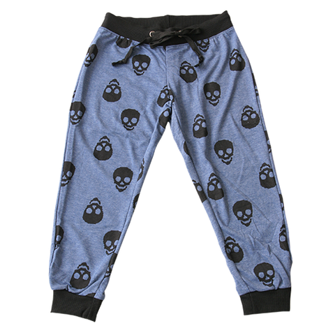 Jogger Capri Sweatpants - Blue/Black