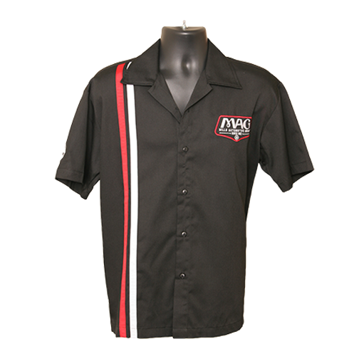 MAG Racer Stripe Shop Shirt - Black/Red/White