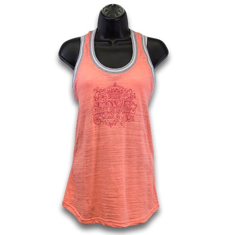 Mills Love My Ride Sporty Tank - Hot Coral