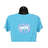 MAX Crew Neck T-Shirt - Aqua/Pink