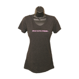 MAX Crew Neck T-Shirt - Charcoal/Pink