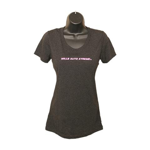 MAX Crew Neck T-Shirt - Charcoal/Pink