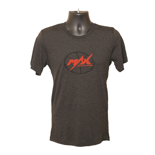 MAX Softprint T-Shirt - Logo - Charcoal/Red