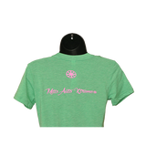 MAX V-Neck T-Shirt - Green/Pink