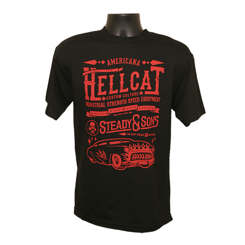 Hell Cat T-Shirt - Black/Red
